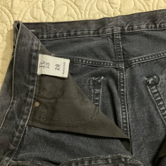 R13 Crossover Knee Length Women Shorts in Black - Picture 4 of 6